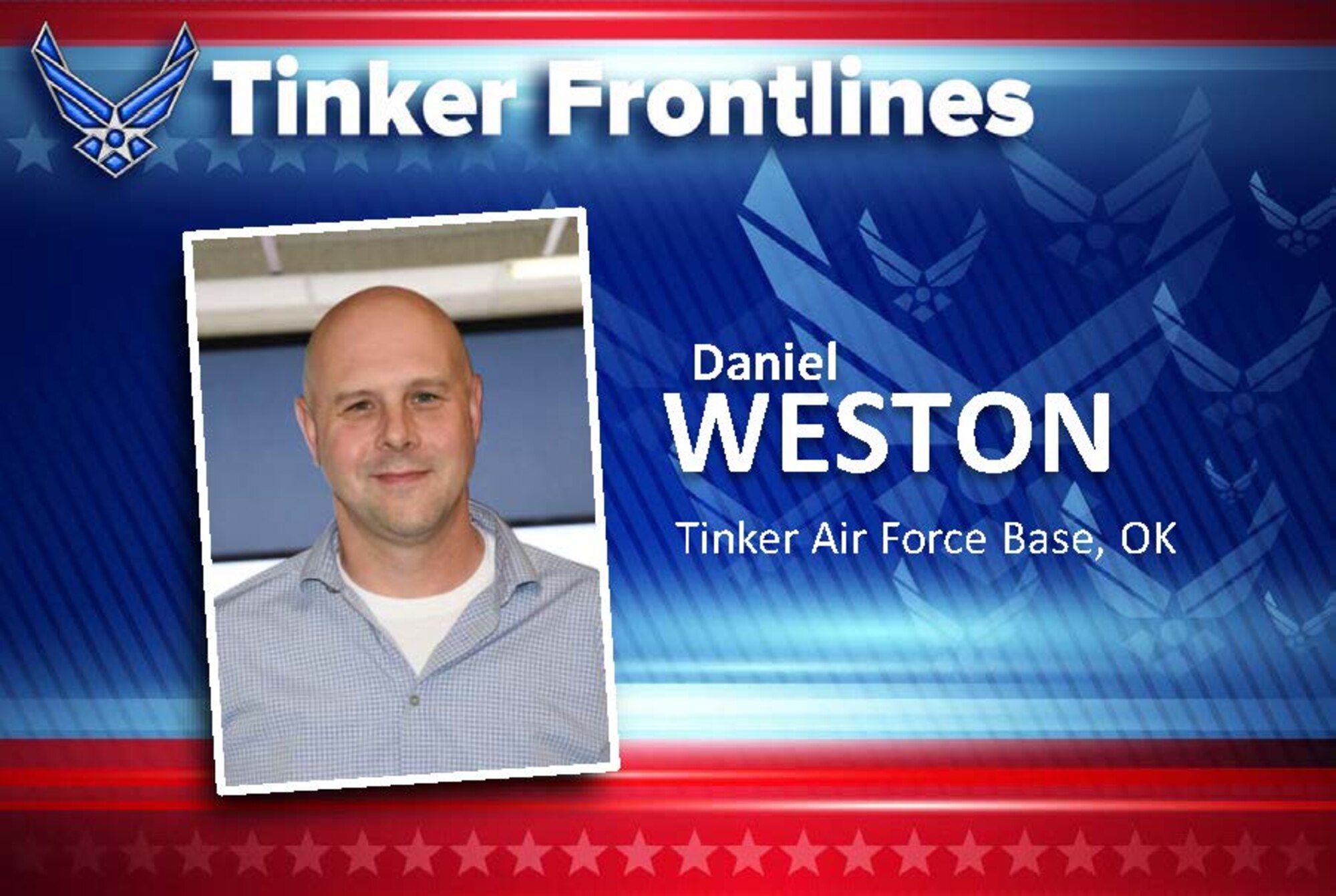 Daniel Weston is part of the 72nd Operations Support Squadron’s Airfield Management team and has worked there for four and a half years.