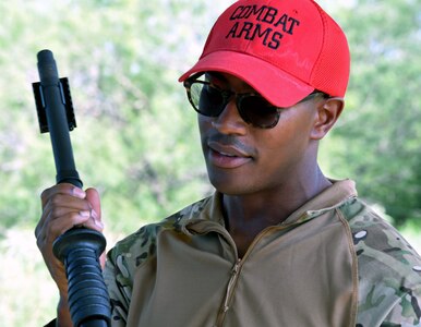 Staff Sgt. Brandon Kelley, an Air National Guard combat arms instructor from the 149th Security Forces Squadron, instructs members on how to fire the shotgun during weapons qualification training at a firing range at Joint Base San Antonio-Lackland’s Chapman Training Annex May 27. Members from the 149th SFS received pistol, shotgun and grenade training during the all-day event.