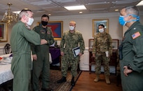 General O'Shaughnessy meets with USS Harry S. Truman crew.