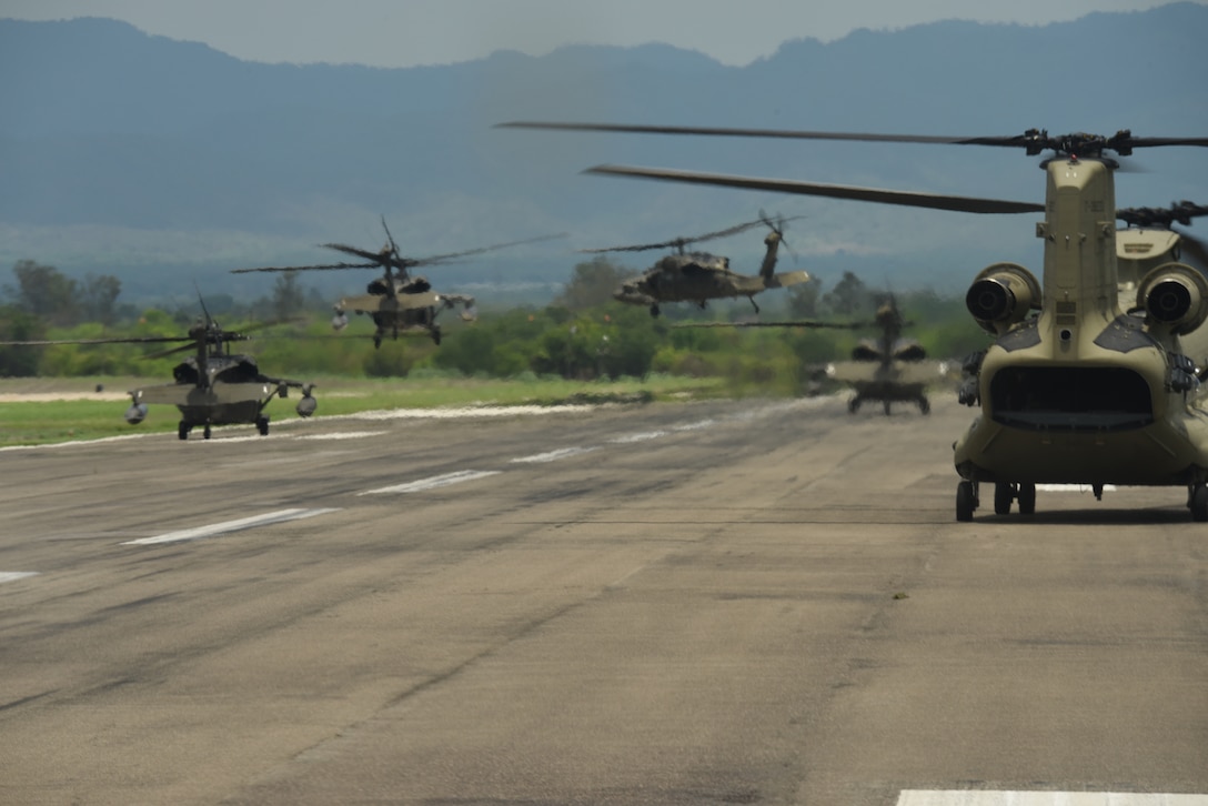 Regiment touch down before another departure during a Battalion Continuity of Operations (COOP) training flight formation over Honduras and El Salvador, May 28, 2020.