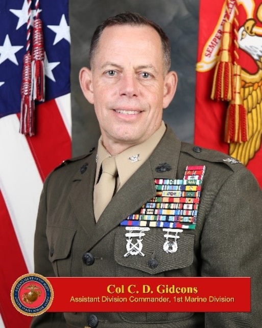 Colonel Christopher D. Gideons > 1st Marine Division > Biography