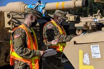 Members from the 1189th Transportation Brigade coordinated the movements of tanks that were being offloaded from the ship at Joint Base Charleston’s Naval Weapons Station, S.C., Oct 30, 2020. The 1189th TSB assisted the 841st Transportation Battalion in the offload of cargo supporting the transport of assets to Southwest Asia. The 841st TB facilitates the onward movement for all eastern seaboard cargo movements.