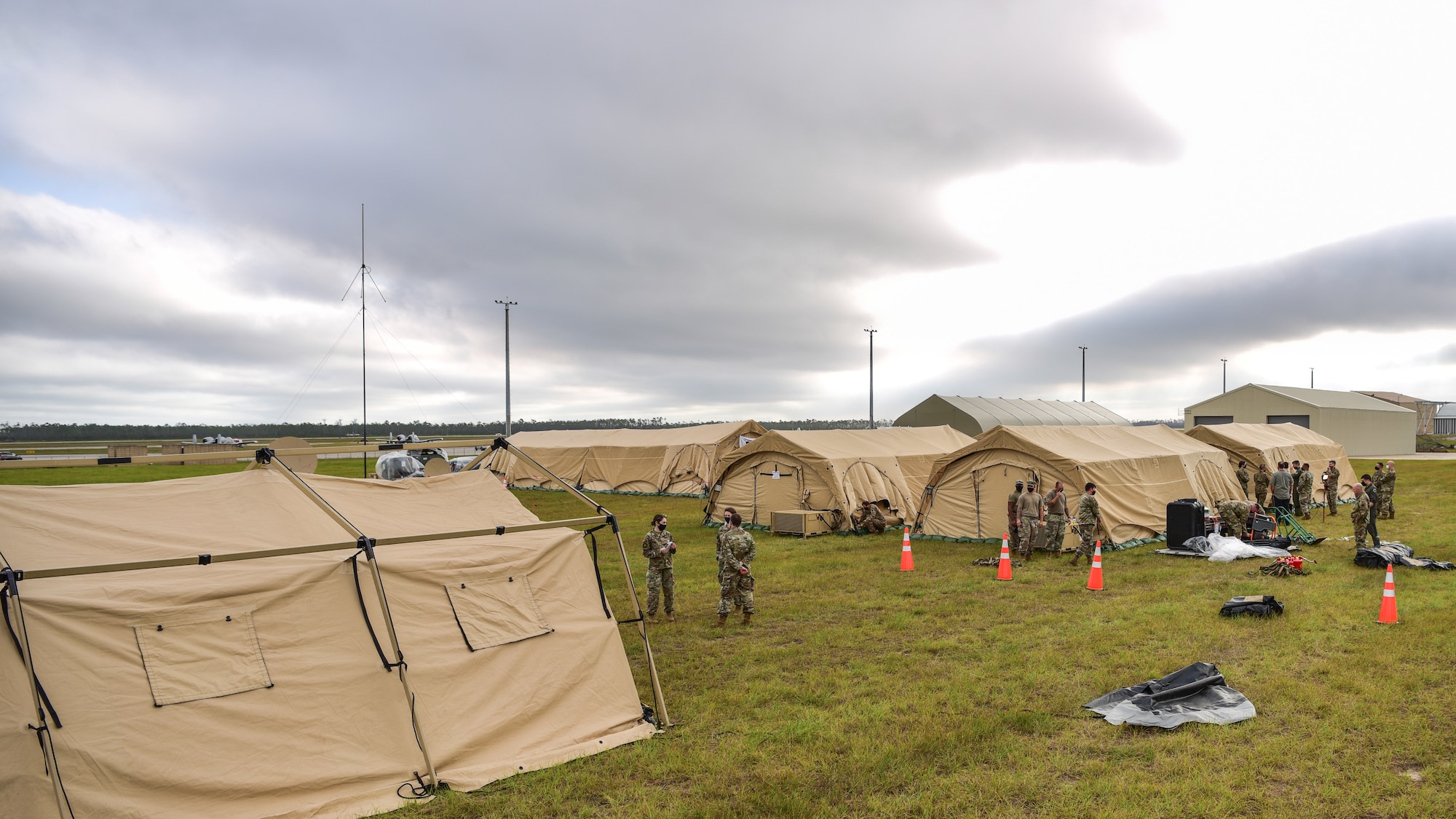 Tent city at Tyndall Air Force Base