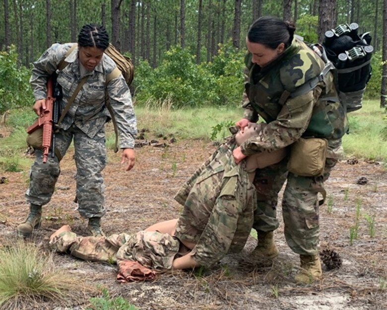 Photo of victim being medically treated.