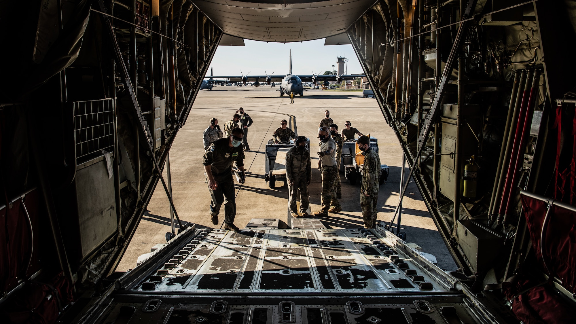Airmen Loading C-130