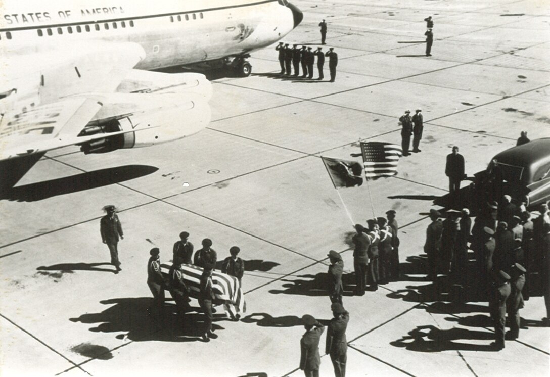 Major Rudolf Anderson, Jr., of the 4028th Strategic Reconnaissance Weather Squadron, was buried with full military honors in Greenville, S. C. As a member of the 4080th Strategic Wing at Laughlin Air Force Base, Texas, Major Anderson was the 1962 Cuban Missile Crisis’s only casualty to enemy action. (Courtesy Photo)