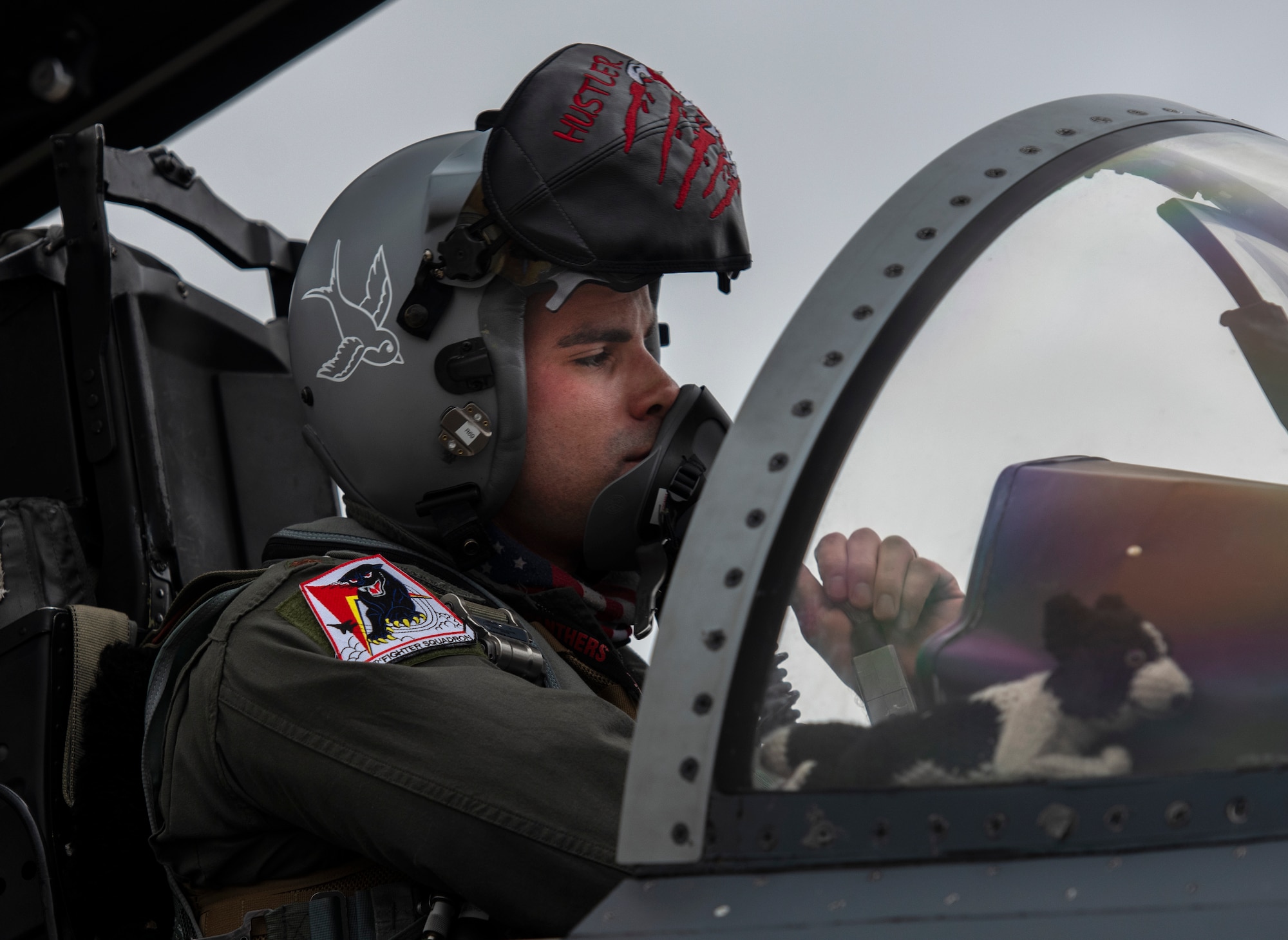 A U.S. Air Force pilot assigned to the 494th Fighter Squadron prepares to depart Royal Air Force Lakenheath, England, to Aalborg Air Base, Denmark, Oct. 30, 2020. Agile combat employment within the Baltic airspace and surrounding nations is key to regional defense and stability. Collective training events enhance the ability of NATO forces to work together effectively to fight from varying locations and respond to any threats. (U.S. Air Force photo by Airman 1st Class Jessi Monte)