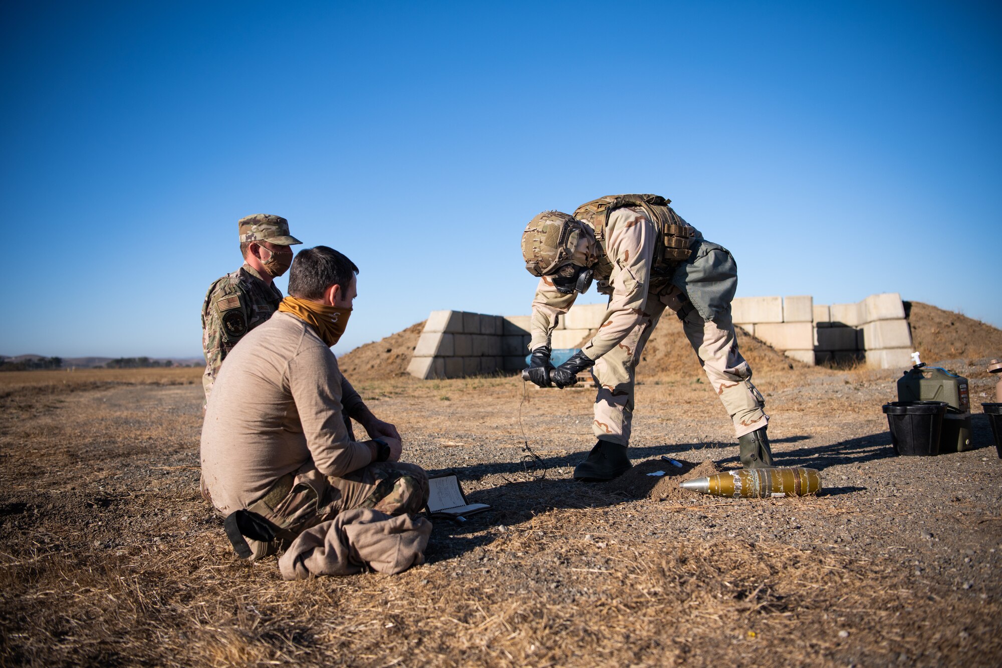 EOD technician training on base