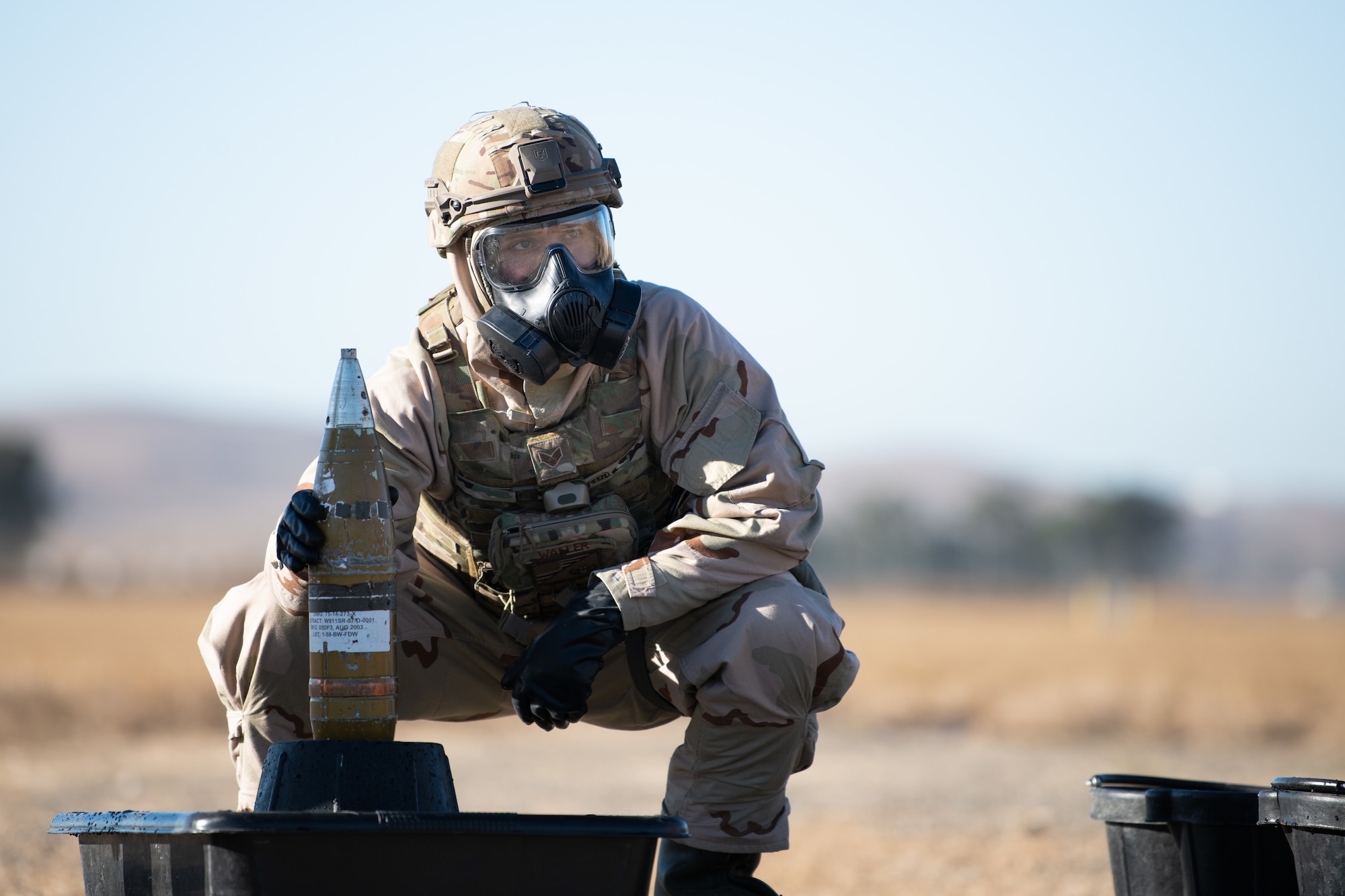 EOD technician training on base