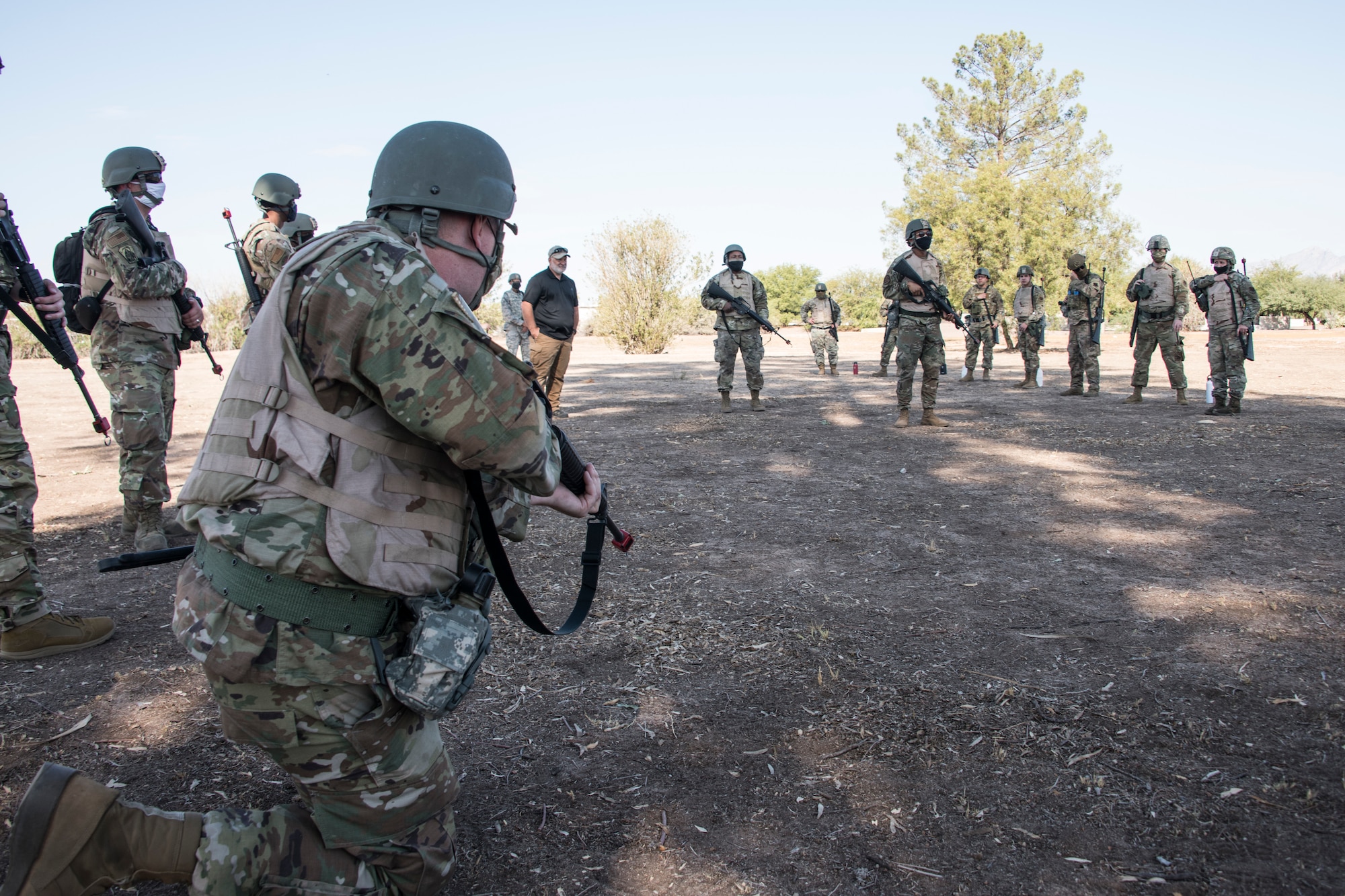 A photo of Airmen conducting security forces training