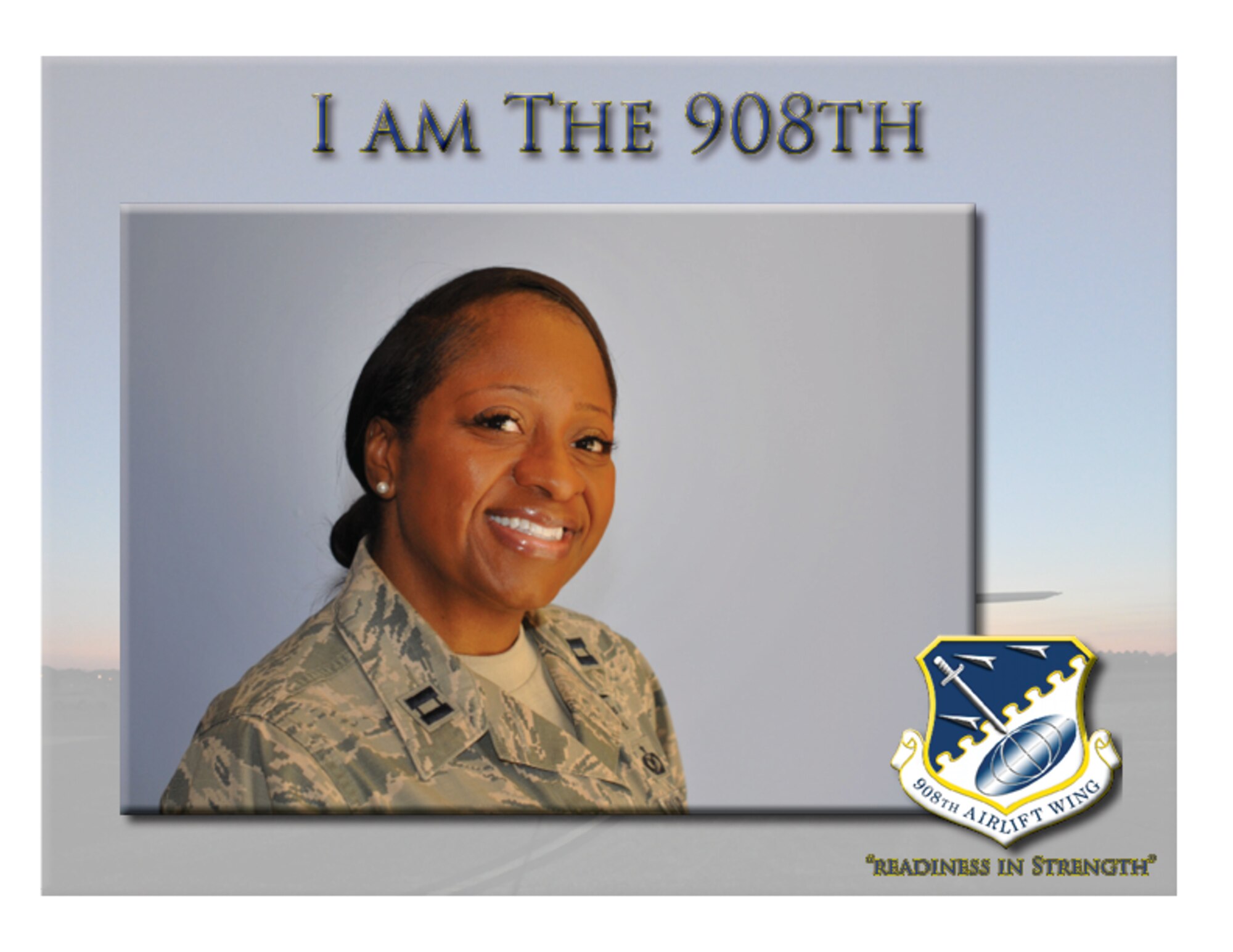 Chaplain (Capt.) Tiesha Simmons, 908th Airlift Wing chaplain, used to be Airman Simmons with the Aircrew Flight Equipment at 908 Operations Support Squadron.