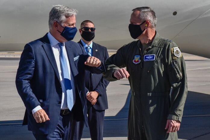 Ambassador O’Brien and Mike Lee, Utah’s U.S. Senator, interacted with Airmen one-on-one and were briefed on how they support the Air Force mission to train the best warfighters worldwide from an Airmen’s perspective.