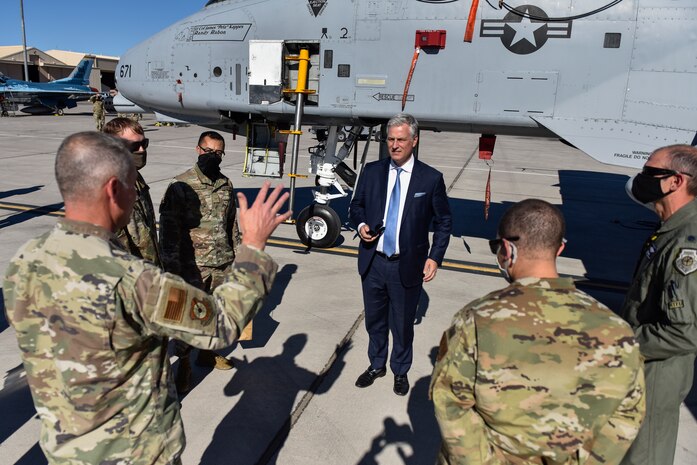 Ambassador O’Brien and Mike Lee, Utah’s U.S. Senator, interacted with Airmen one-on-one and were briefed on how they support the Air Force mission to train the best warfighters worldwide from an Airmen’s perspective.
