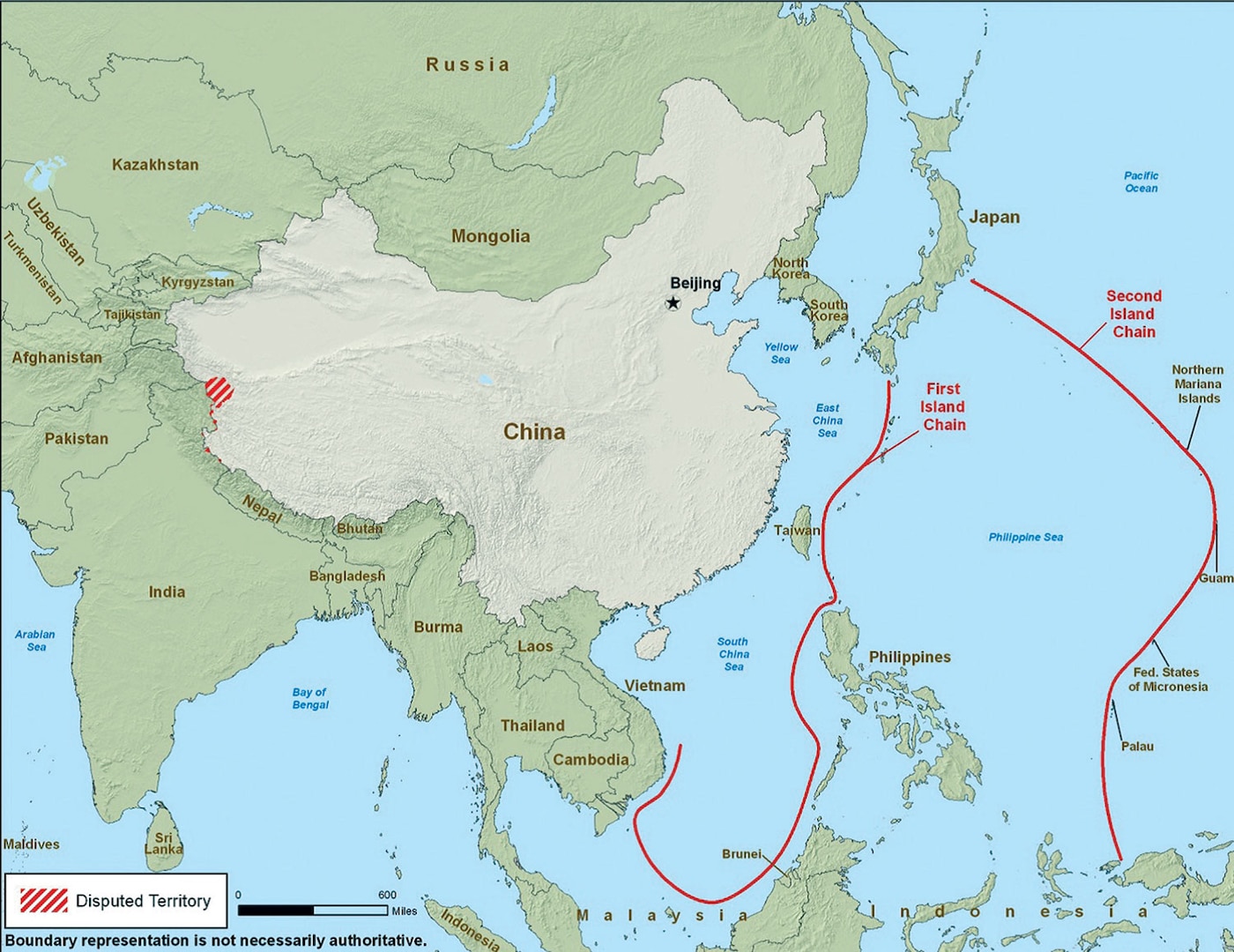 Figure 9.2. The First and Second Island Chains