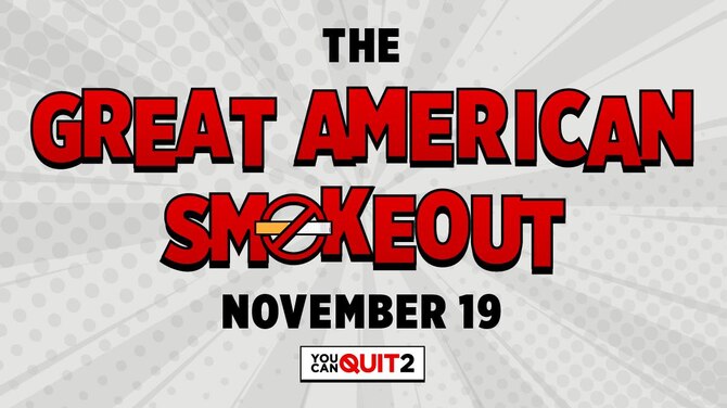The Great American Smokeout graphic