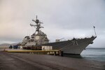 201103-N-TC847-1024 TROMSO, Norway (Nov. 3, 2020) The Arleigh Burke-class guided-missile destroyer USS Ross (DDG 71) is moored in Tromso, Norway, Nov. 3, 2020. Ross is currently on its tenth Forward Deployed Naval Forces-Europe (FDNF-E) patrol in the U.S. 6th Fleet area of operations in support of U.S. national security interests in Europe and Africa. (U.S. Navy photo by Mass Communication Specialist Seaman Christine Montgomery/released)