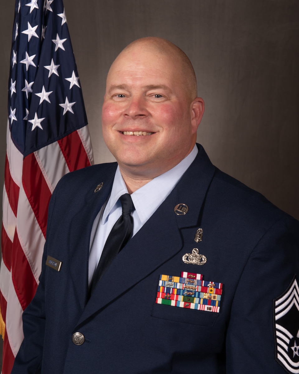 Airman posing for portrait.