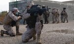 201029-N-JN605-197 SAN FERNANDO, Spain (Oct. 29, 2020) Marines with 3rd Company, 1st Battalion of the Spanish Marine Brigade conduct building clearing training during joint exercise Lisa Azul in San Fernando, Spain, Oct. 29, 2020. Lisa Azul is a joint nation exercise between the U.S. and Spanish expeditionary forces designed to strengthen capabilities and interoperability through information exchanges and combined operations. FASTEUR is a Task Group under Navy Expeditionary Combat Forces Europe-Africa/Task Force 68, deployed to conduct crisis-response and theater-security operations in Europe and Africa. (U.S. Navy photo by Mass Communication Specialist 1st Class Petty Officer Jamica Johnson /released)