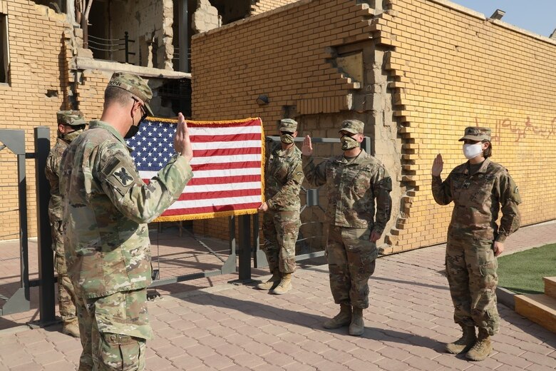 Soldiers Reenlist at Historic Kuwait Landmark > U.S. Army Central