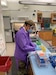 Alaska Army National Guard Capt. Jamie Bowden, who specializes in medical operations for the 103rd Civil Support team, tests COVID-19 samples at the Alaska State Public Health laboratory on June 8, 2020. Bowden augmented the Alaska State Public Health laboratory, working closely with state microbiologists, processing COVID-19 samples for testing. Over the course of approximately 21 days of testing, totaling more than 148-man hours, the two officers tested 11,426 samples. (U.S. Air National Guard courtesy photo by Capt. Roger Tran)