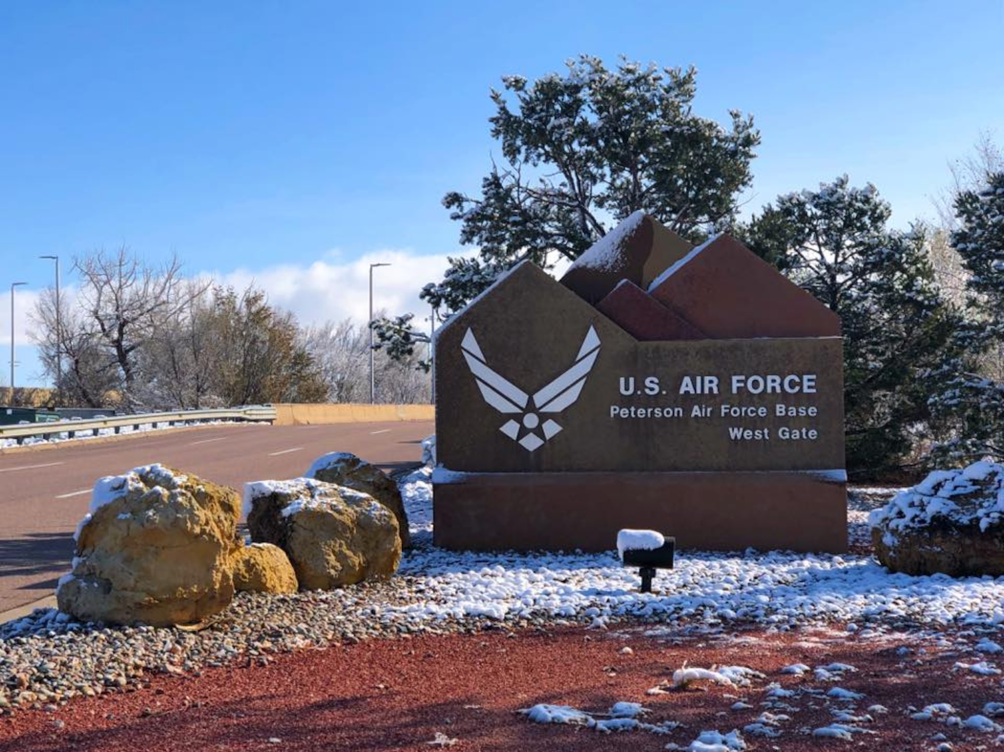 Peterson Air Force Base welcome sign