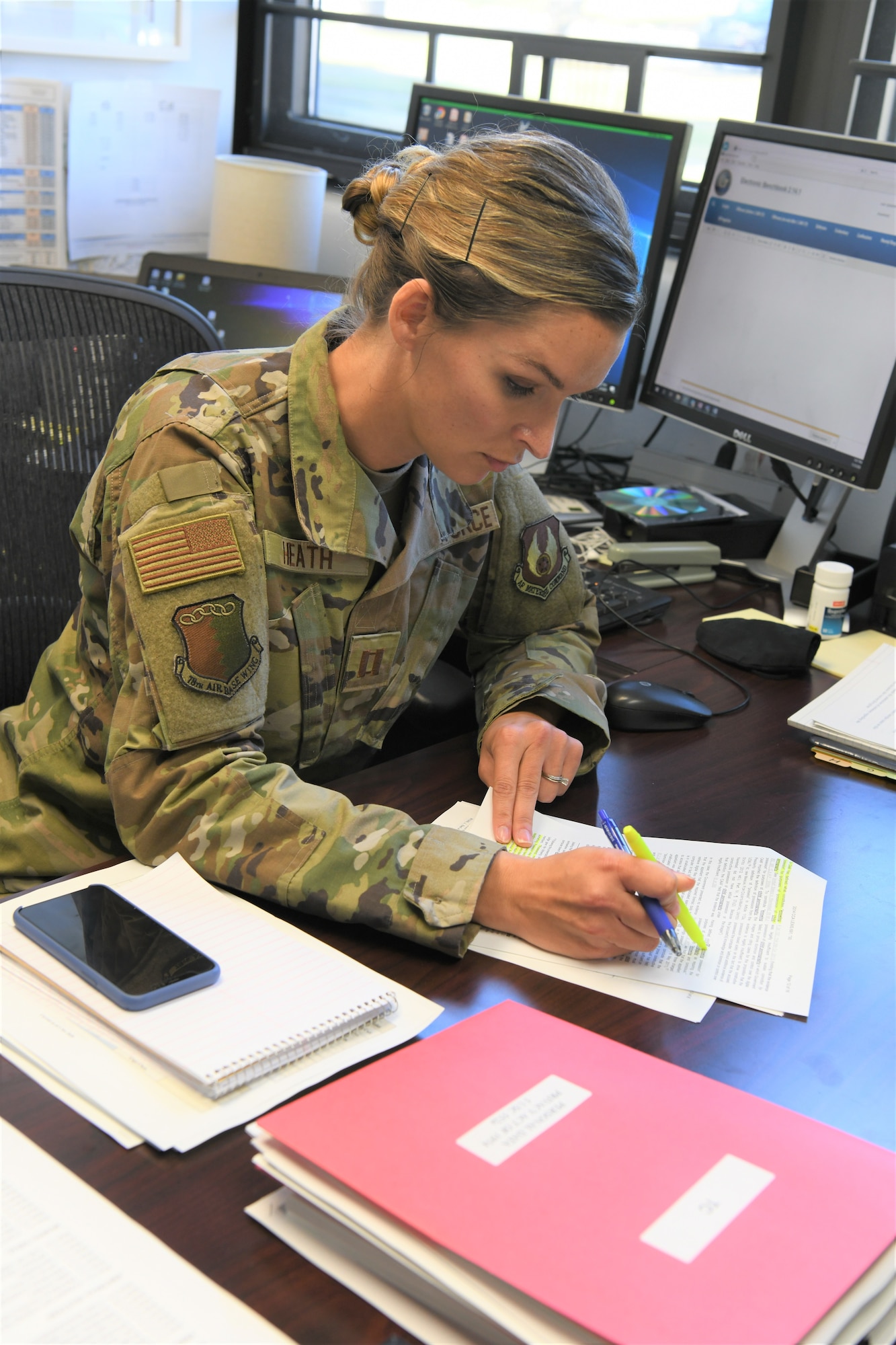 woman at desk