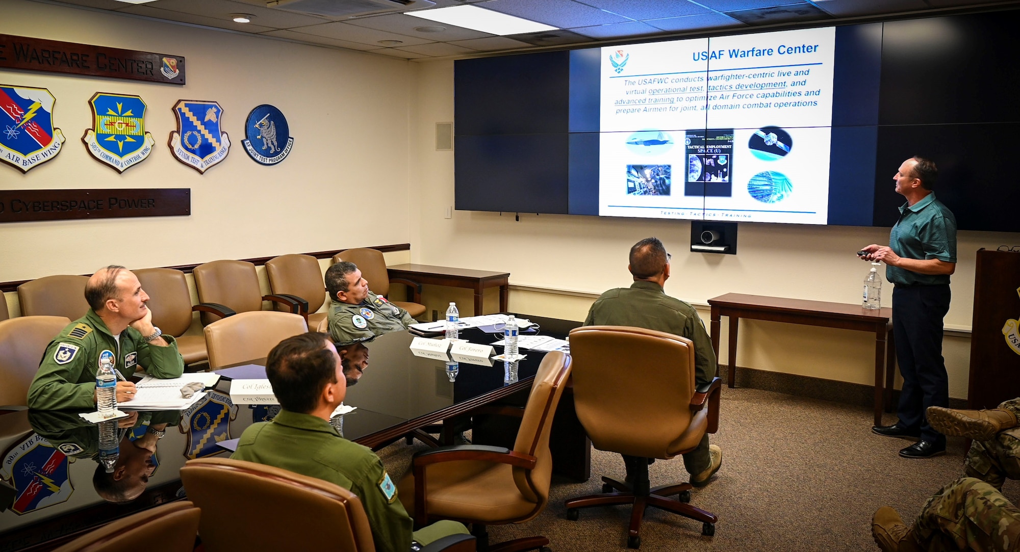 USAFWC director of staff briefs Foreign Liaison Officers