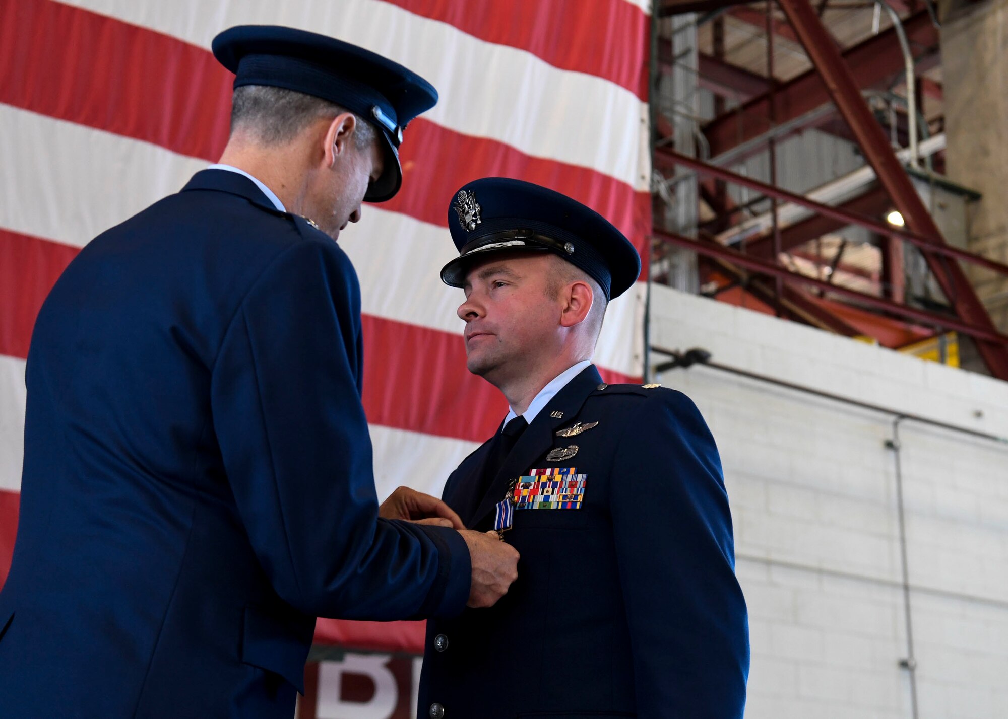 An Airman is awarded the Bronze Star Medal.