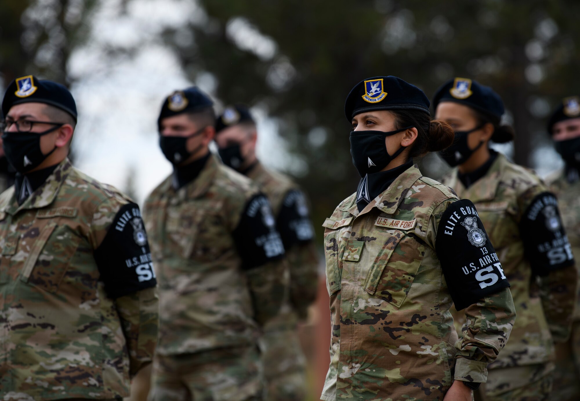 21st SFS members stands at attention