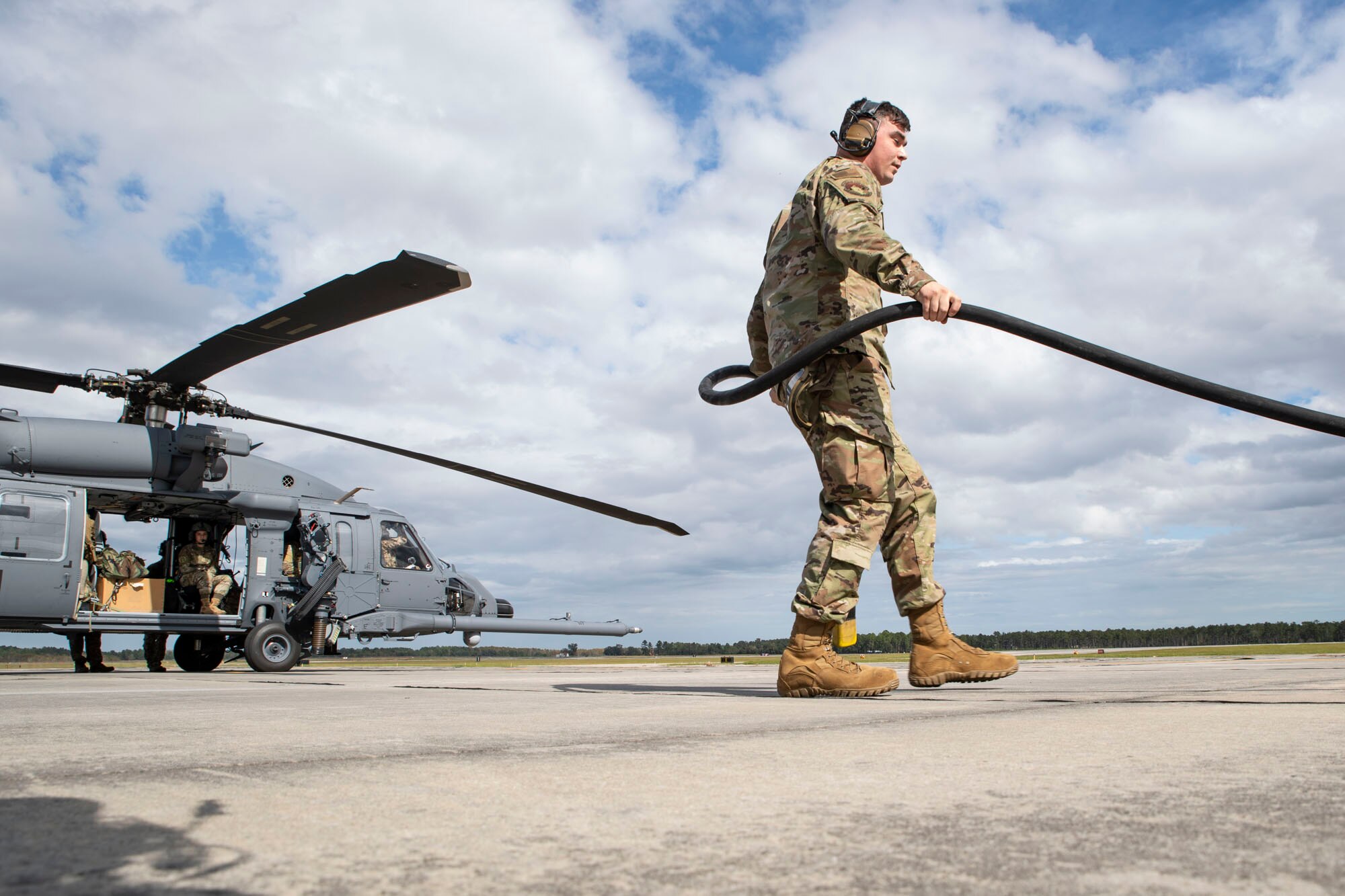 A photo of an Airman conducting maintenance