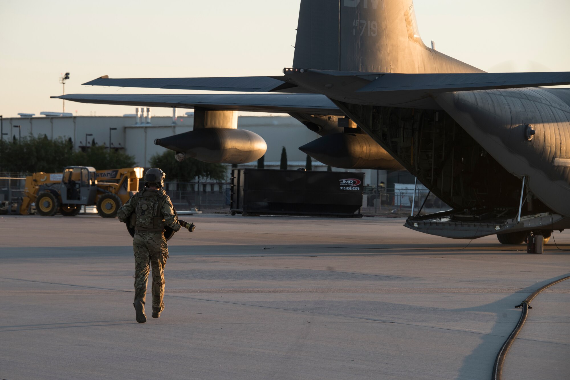 A photo of an Airman performing a FARP mission