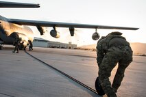 A photo of an Airman performing a FARP mission