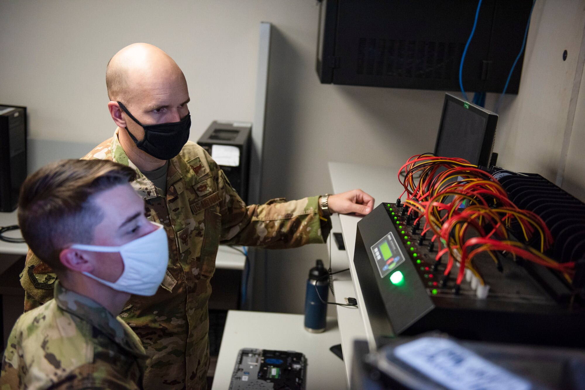 49th Wing Command Team visits 49th Communications Squadron