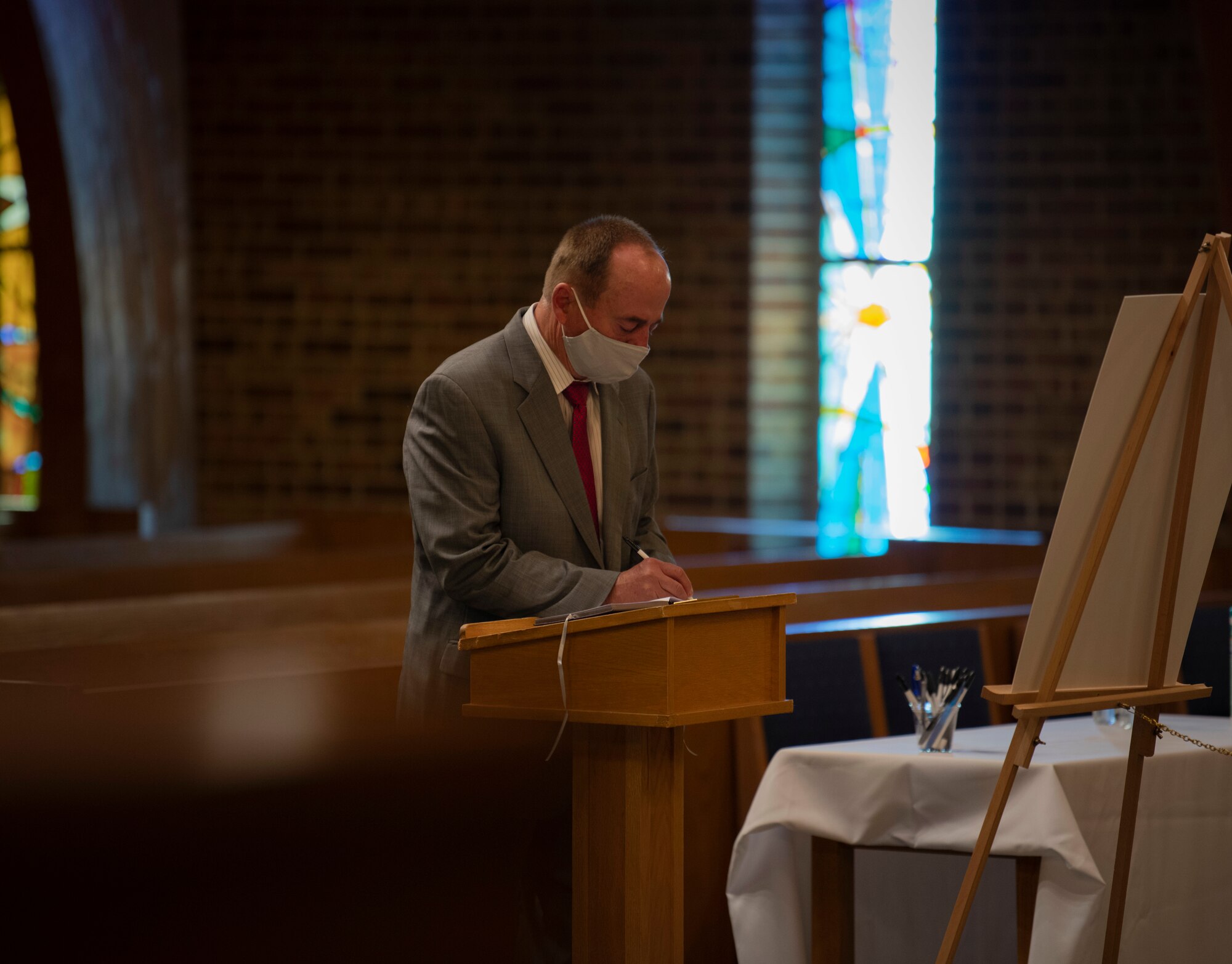 Members of Peterson Air Force Base attend memorial for Col. Falzarano