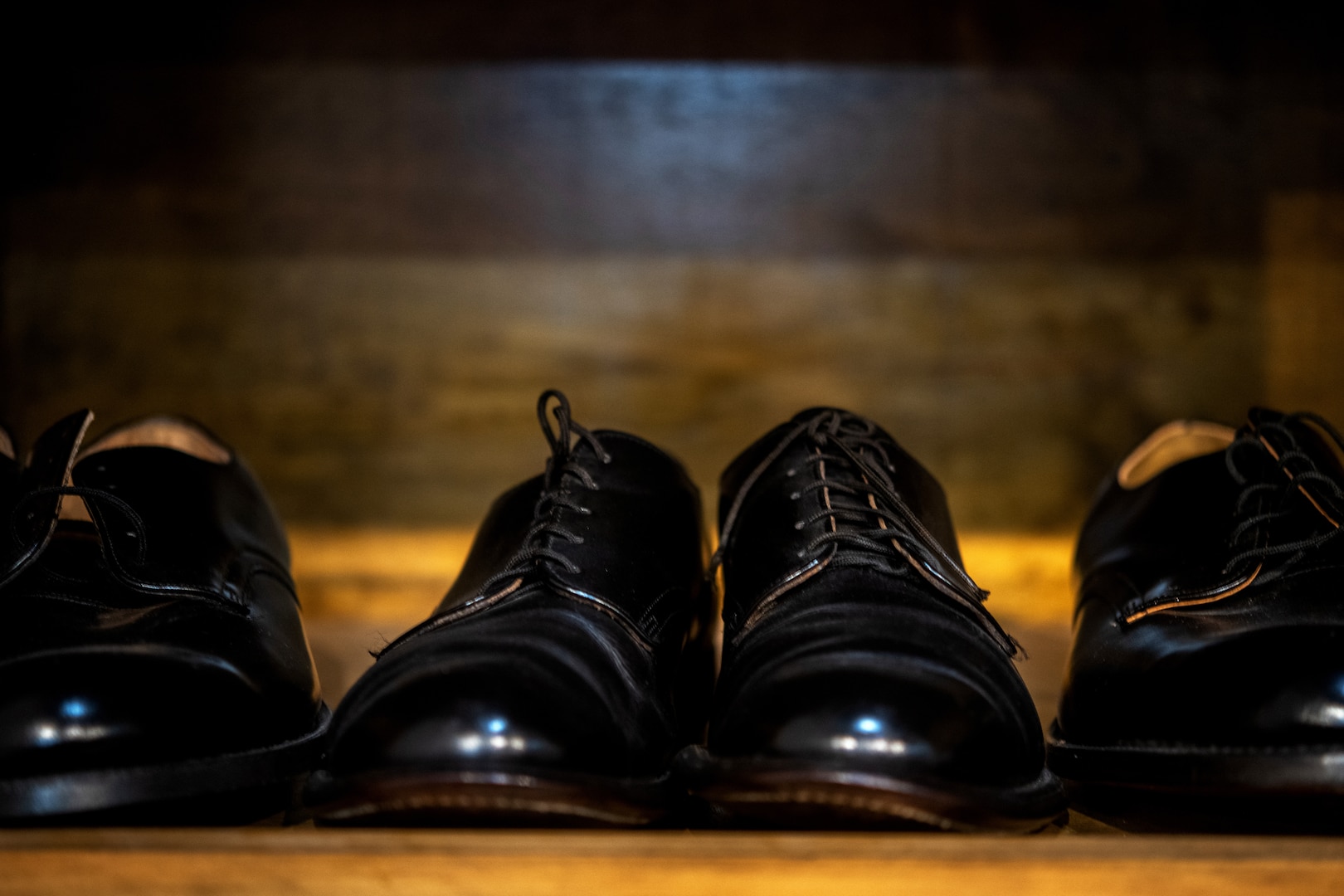 Shoes in the Green Monster exhibit are displayed on a clothing shelf Oct. 19, 2020, at Joint Base San Antonio-Lackland, Texas.