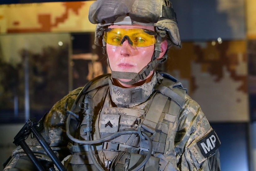 The model of a soldier.