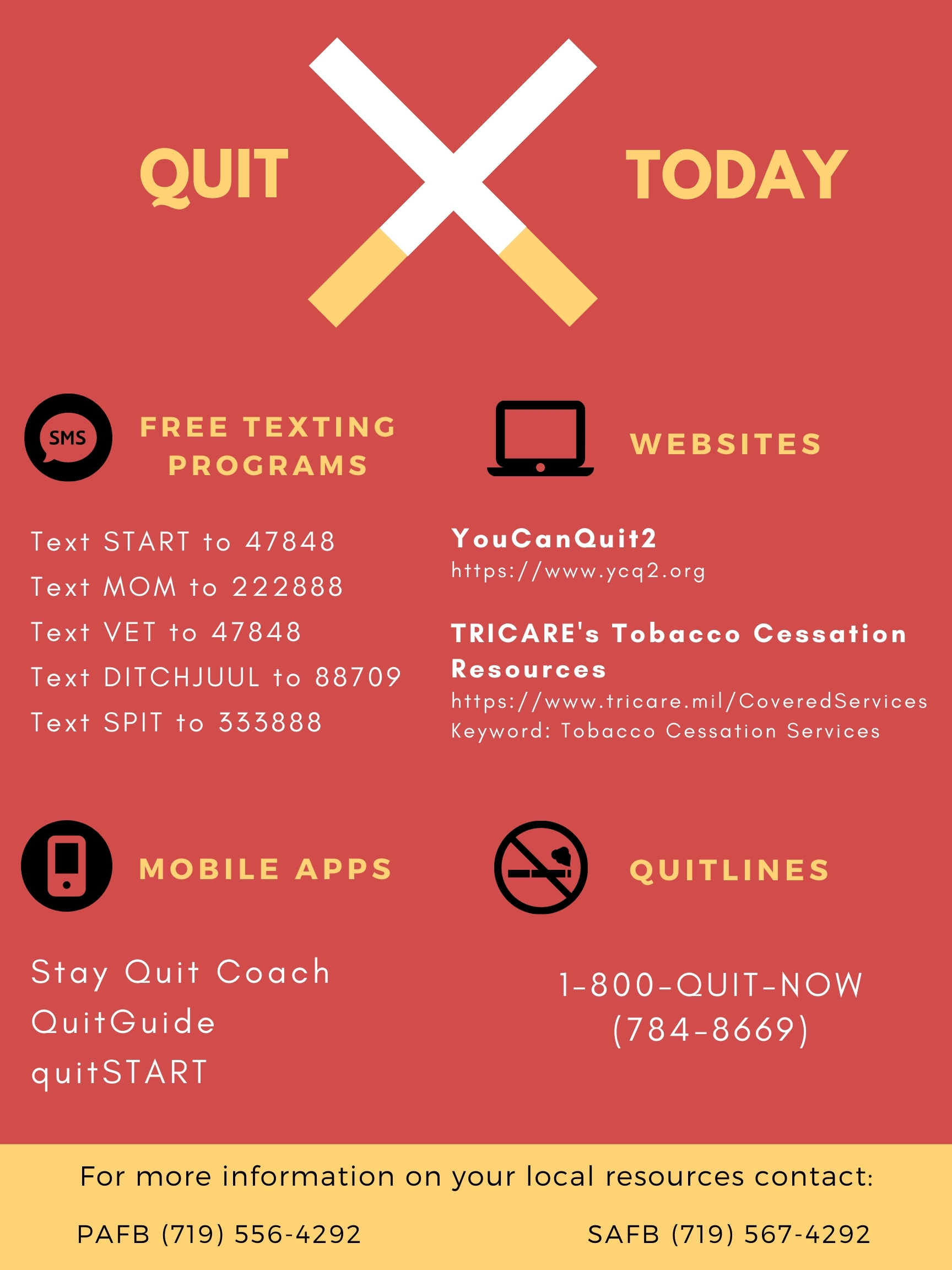 tricare tobacco cessation The Great American Smokeout begins Nov. 19 > Peterson and Schriever Space  Force Base > Display