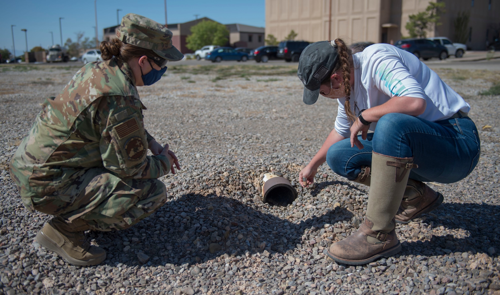 49th CES, Texas A&M contractors build artificial burrows