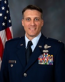 Col Michael Stapleton, 507th Air Refueling Wing vice commander, stands for an official photo Oct. 19, 2020. (U.S. Air Force courtesy photo)