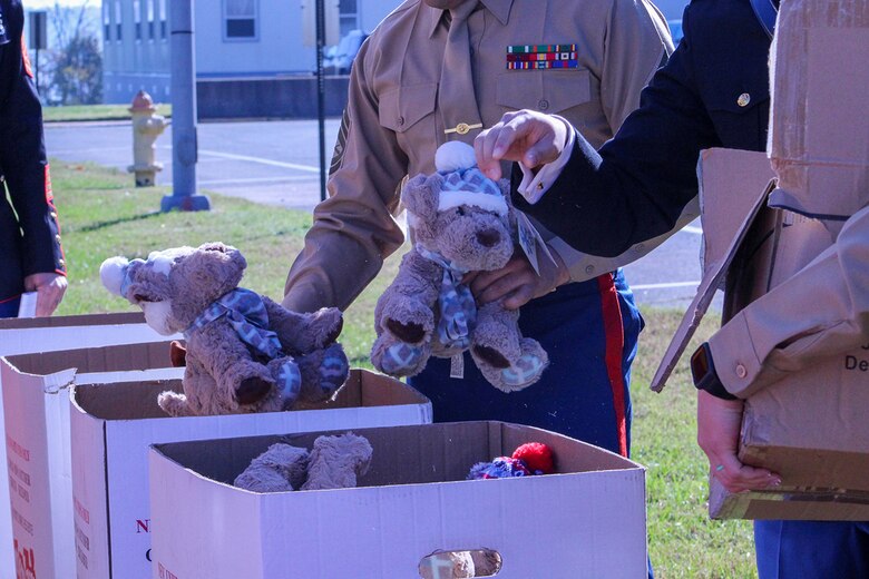 MCSC celebrates Corps’ birthday with cake-cutting, toy donations and a motorcycle ride