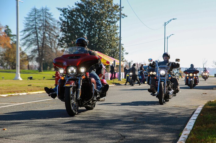 MCSC celebrates Corps’ birthday with cake-cutting, toy donations and a motorcycle ride