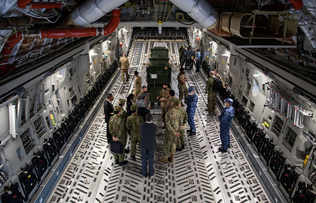 U.S. Military, Japan Self-Defense Force leadership and other service members discuss mission operations