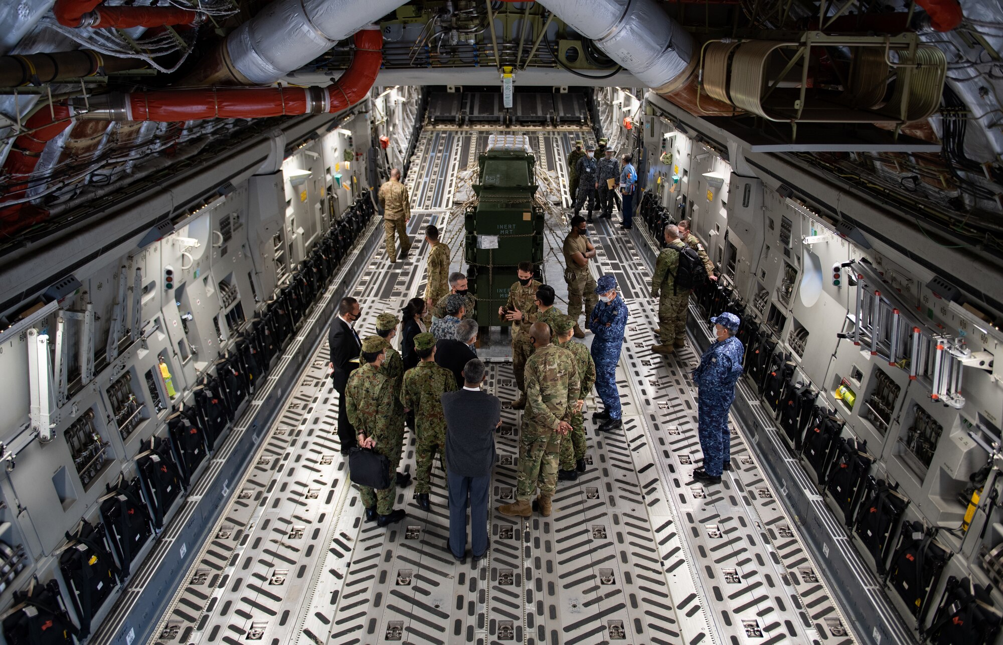 U.S. Military, Japan Self-Defense Force leadership and other service members discuss mission operations