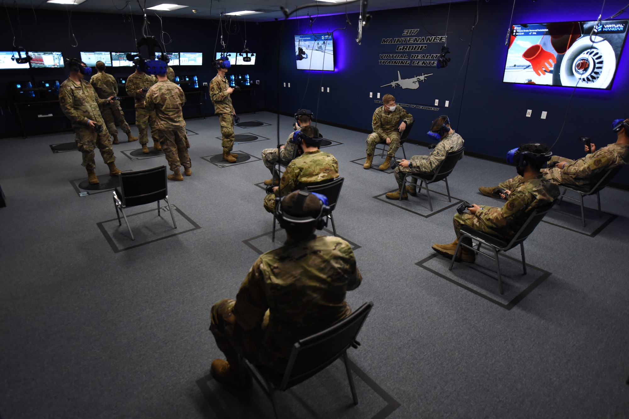 Air Force C-130 maintainers are trained in a virtual reality lab