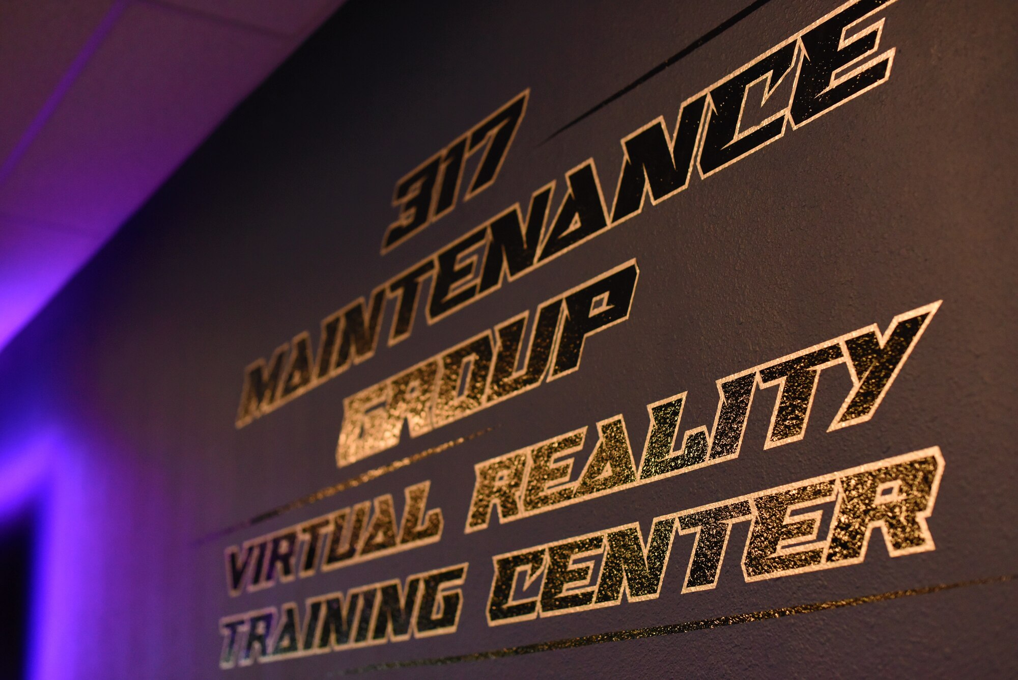 Artistic shot of virtual reality training lab
