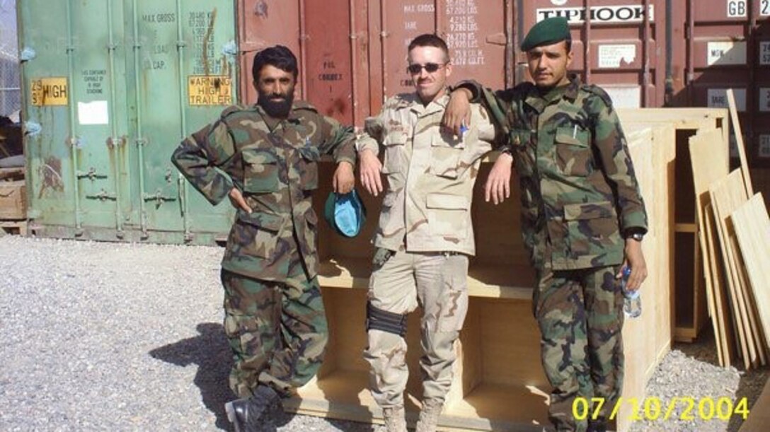Anthony Johnson, technical writer-editor (engineering) with the U.S. Army Corps of Engineers' Portland District, during his first deployment to Afghanistan -- a yearlong tour from 2004 to 2005.