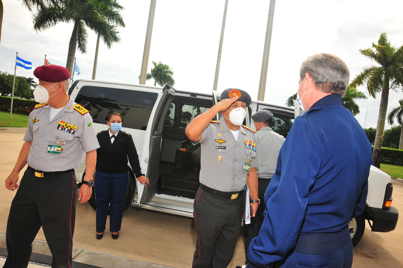 Ecuadorian Army Lt. Gen. Luis Lara Jaramillo, Chief of the Ecuadorian Armed Forces’ Joint Staff, arrives at the headquarters of U.S. Southern Command.