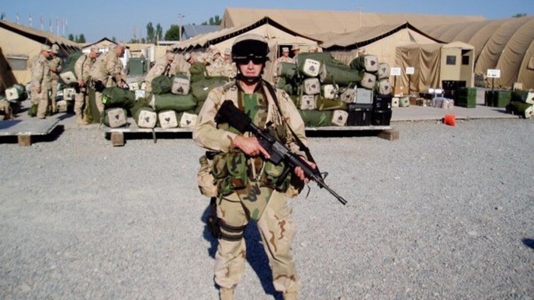 Anthony Johnson, technical writer-editor (engineering) with the U.S. Army Corps of Engineers' Portland District, during his first deployment to Afghanistan -- a yearlong tour from 2004 to 2005.