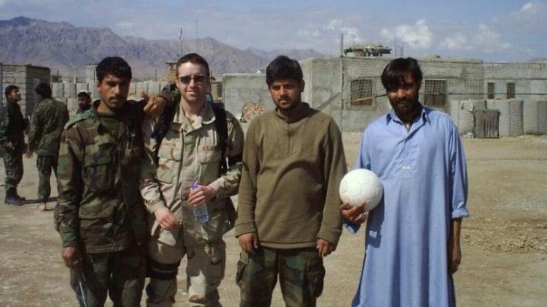 Anthony Johnson, technical writer-editor (engineering) with the U.S. Army Corps of Engineers' Portland District, during his first deployment to Afghanistan -- a yearlong tour from 2004 to 2005.