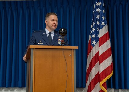 Alaska Air National Guard Col. Matthew Calabro succeeds Col. Kenneth Radford as 176th Mission Support Group commander .